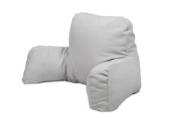 Cojín de lectura con reposabrazos gris